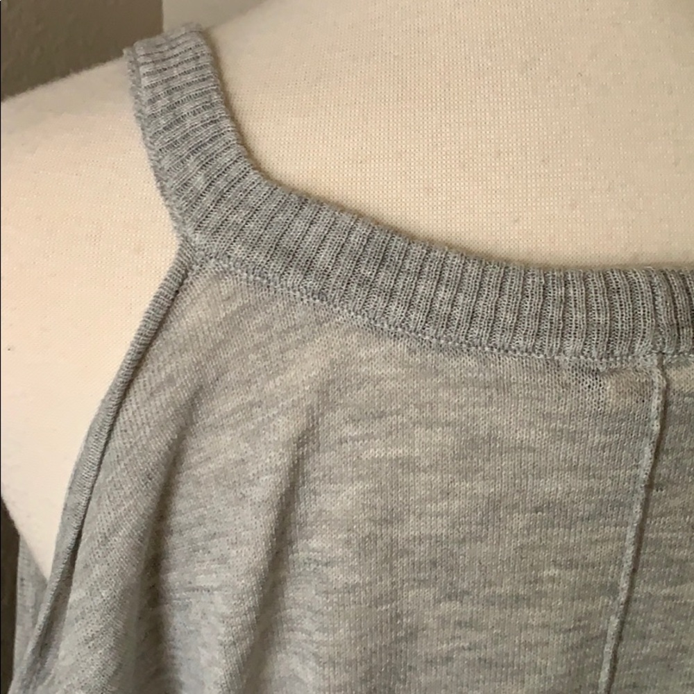 COTTON EMPORIUM grey open shoulder sweater - Picture 6 of 9